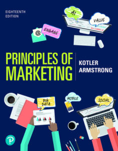 Book cover of Principles of Marketing by Philip Kotler and Gary Armstrong.